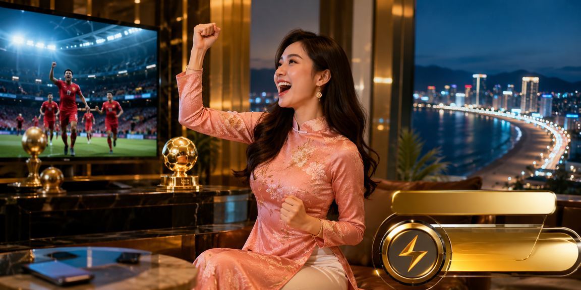 Khung cảnh Quy Nhơn với người dùng trong trang phục áo dài trải nghiệm cá cược thể thao trực tuyến
